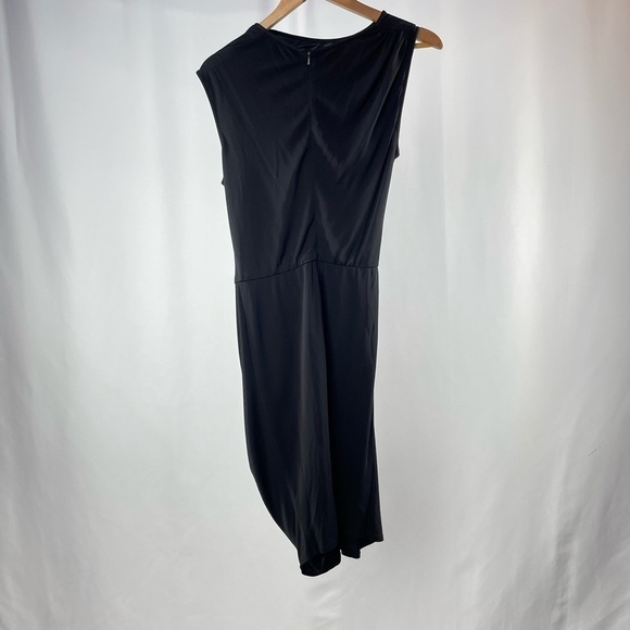 Costello Tagliapietra Asymmetric Draped Mini Dress in Black Size 6 - Picture 3 of 4